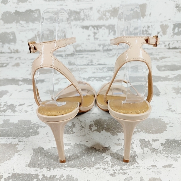 ASOS Cream Buckle Ankle Strap Summer Heeled Sandals O622 - Picture 6 of 16